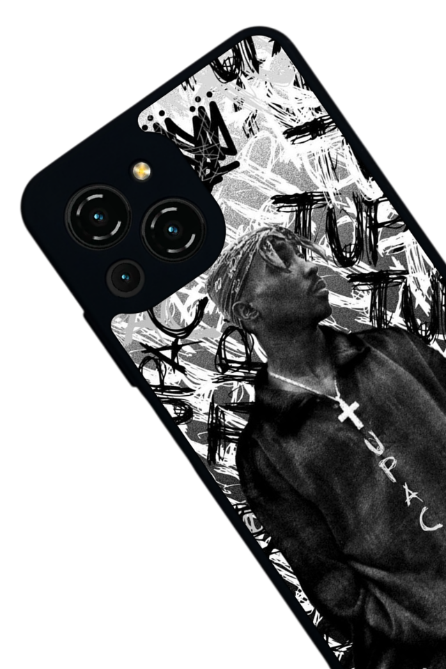 Reeder S23 Pro Max Uyumlu Tupac Tasarımlı Glossy Premium Kılıf
