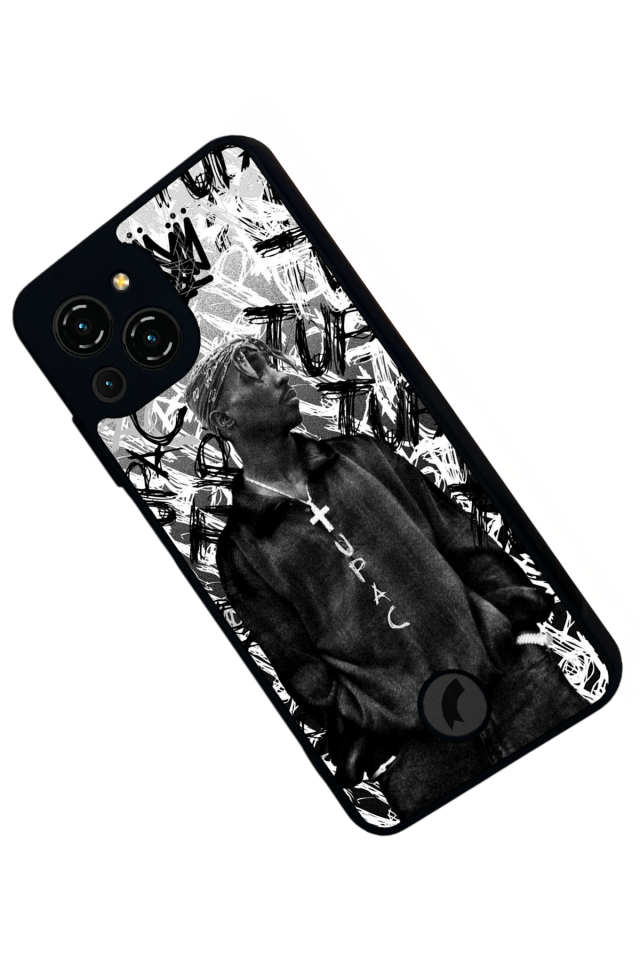 Reeder S23 Pro Max Uyumlu Tupac Tasarımlı Glossy Premium Kılıf