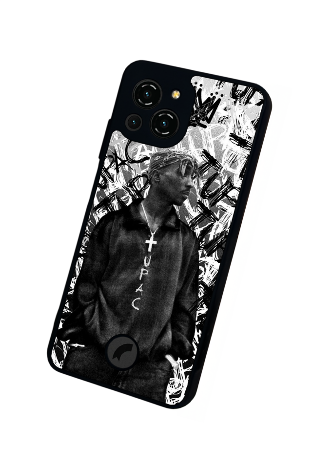Reeder S23 Pro Max Uyumlu Tupac Tasarımlı Glossy Premium Kılıf