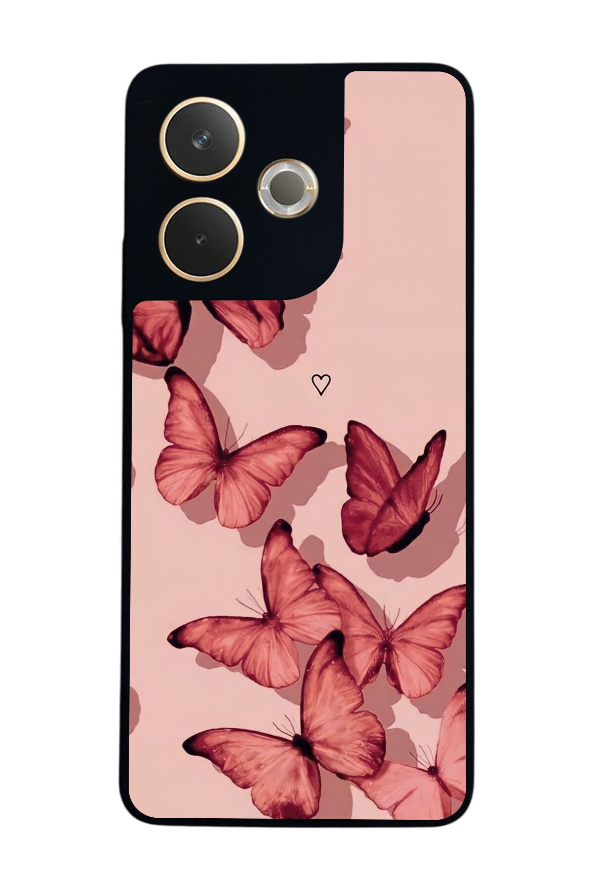 Oppo A5 Pro Uyumlu Kelebek Tasarımlı Glossy Premium Kılıf