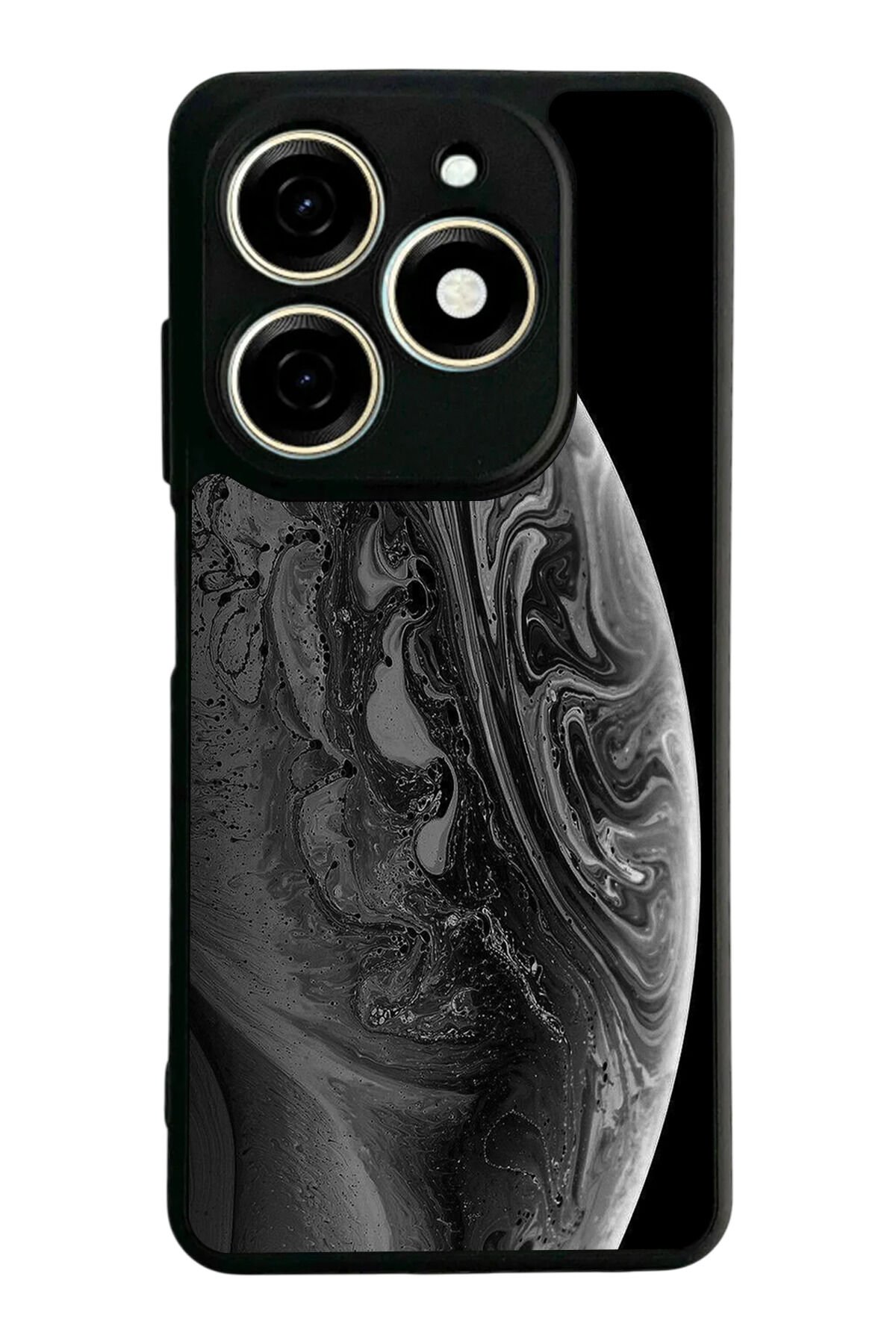 Tecno Spark 20/20C Uyumlu Ay Tasarımlı Glossy Premium Kılıf