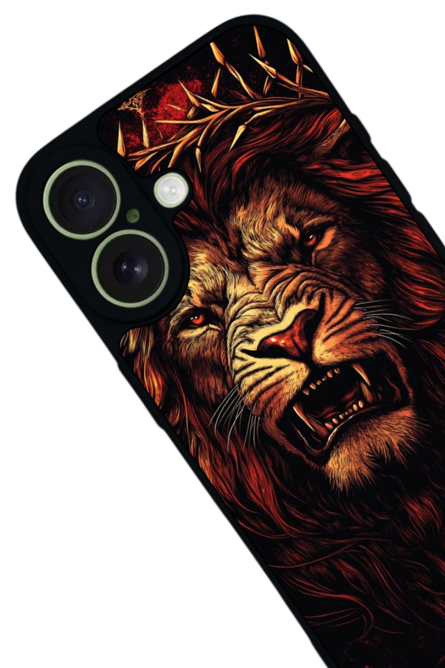 iPhone 17 Uyumlu Aslan Tasarımlı Glossy Premium Kılıf