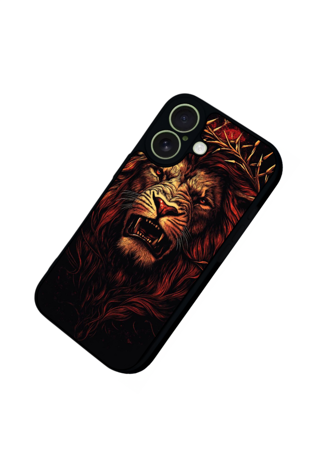 iPhone 17 Uyumlu Aslan Tasarımlı Glossy Premium Kılıf
