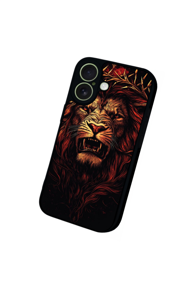 iPhone 17 Uyumlu Aslan Tasarımlı Glossy Premium Kılıf