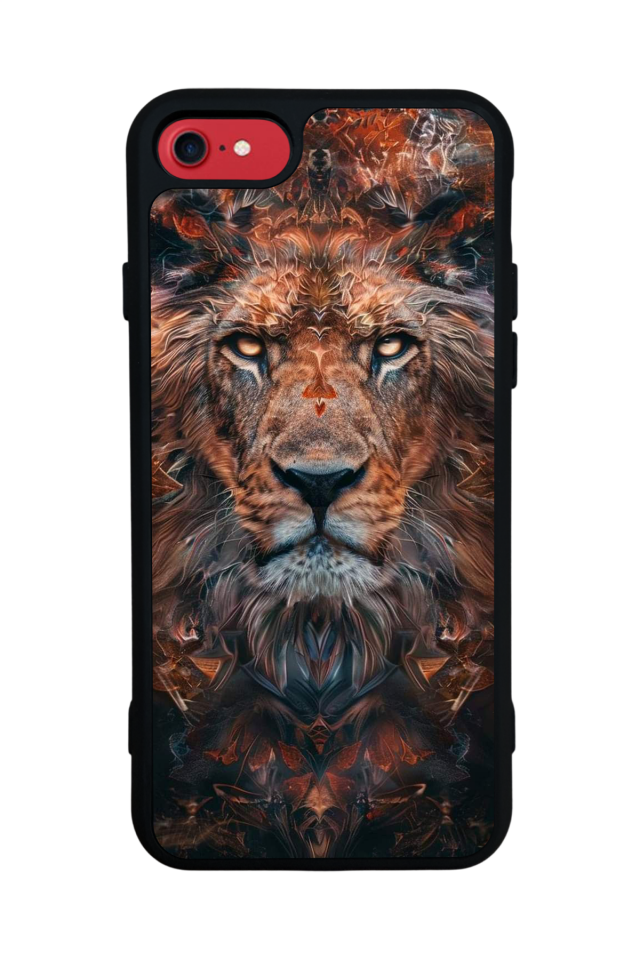 iPhone 7 Uyumlu Aslan Tasarımlı Glossy Premium Kılıf