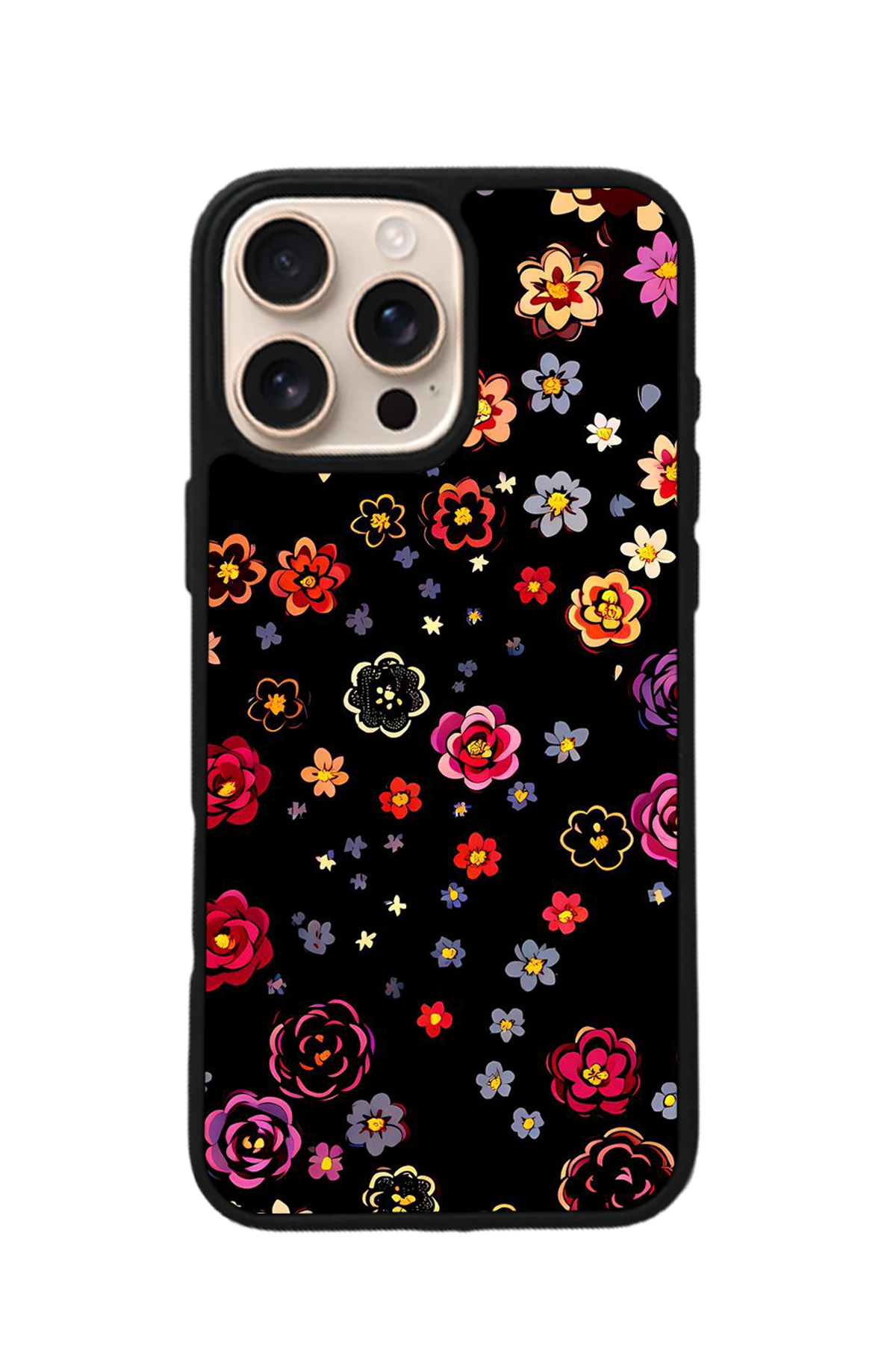 iPhone 14 Pro Max Uyumlu Floral Tasarımlı Glossy Premium Kılıf