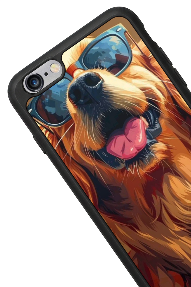 iPhone 6 Plus Uyumlu Golden Kopek Tasarımlı Glossy Premium Kılıf
