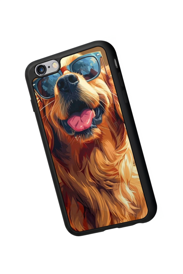 iPhone 6 Plus Uyumlu Golden Kopek Tasarımlı Glossy Premium Kılıf