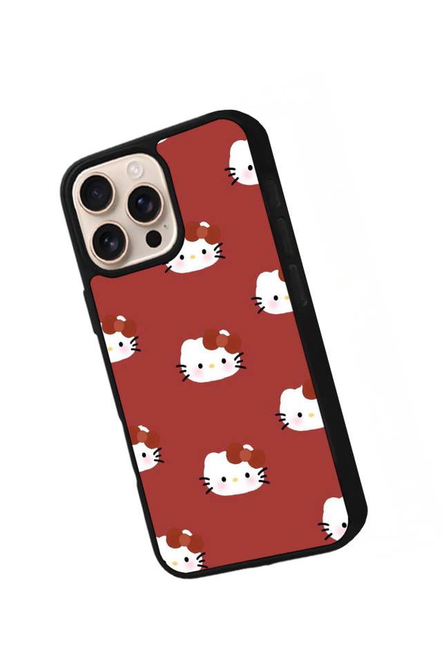 iPhone 15 Pro Max Uyumlu HelloKitty Tasarımlı Glossy Premium Kılıf