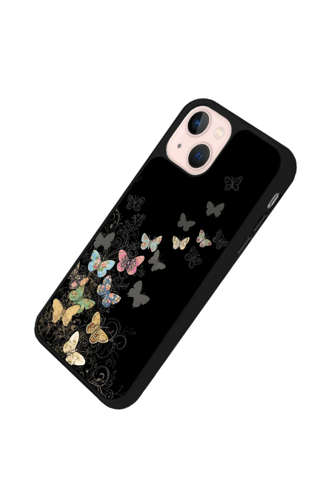 iPhone 15 Uyumlu Kelebek Tasarımlı Glossy Premium Kılıf