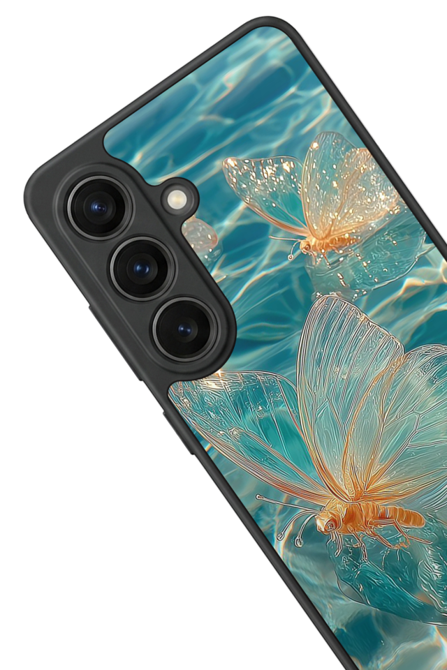 Samsung Galaxy S26 Uyumlu Kelebek Tasarımlı Glossy Premium Kılıf