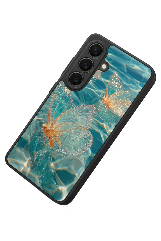 Samsung Galaxy S26 Uyumlu Kelebek Tasarımlı Glossy Premium Kılıf