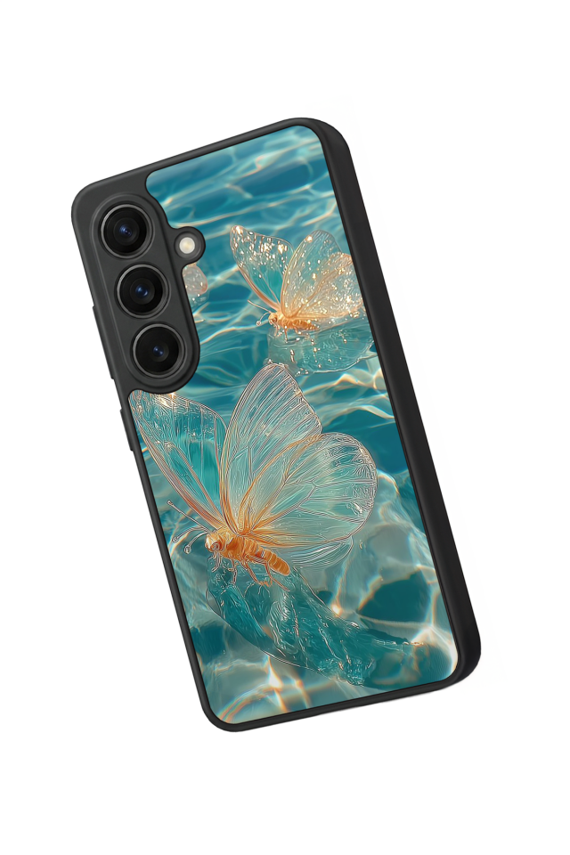 Samsung Galaxy S26 Uyumlu Kelebek Tasarımlı Glossy Premium Kılıf