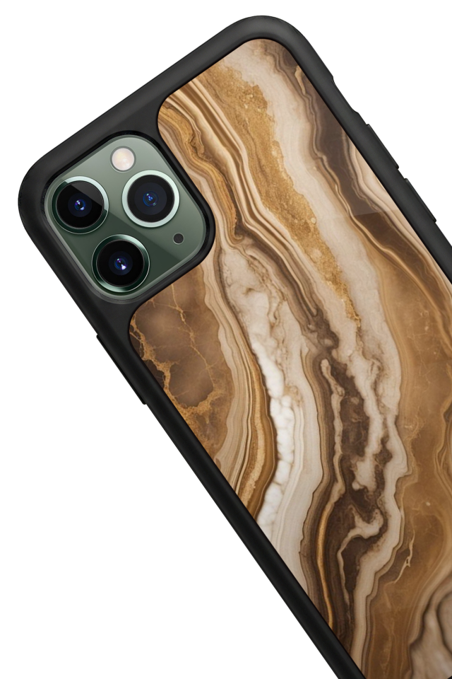 iPhone 11 Pro Max Uyumlu Mermer Marble Tasarımlı Glossy Premium Kılıf