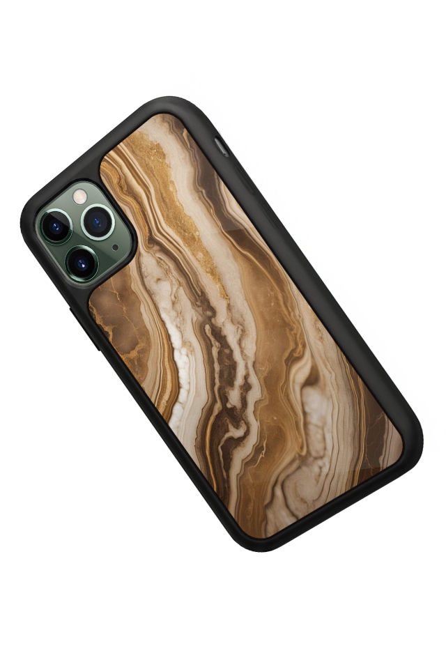 iPhone 11 Pro Max Uyumlu Mermer Marble Tasarımlı Glossy Premium Kılıf