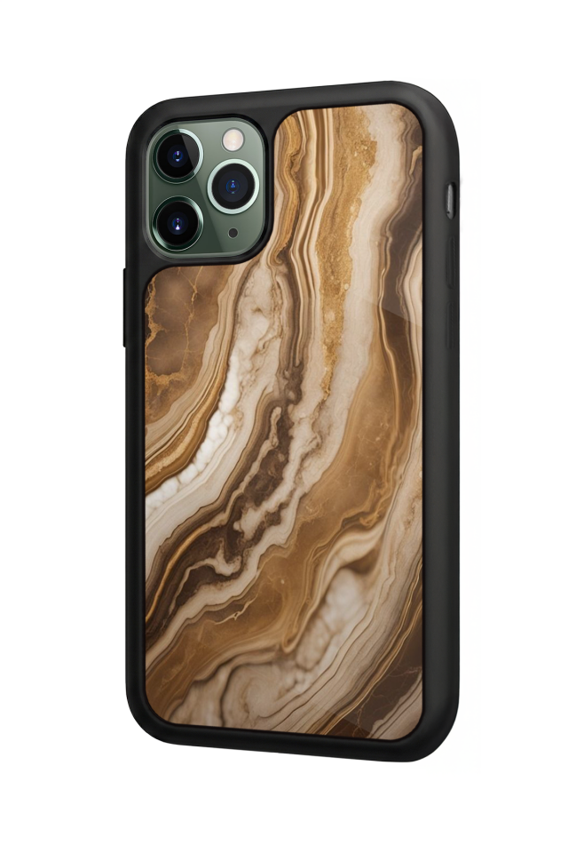 iPhone 11 Pro Max Uyumlu Mermer Marble Tasarımlı Glossy Premium Kılıf