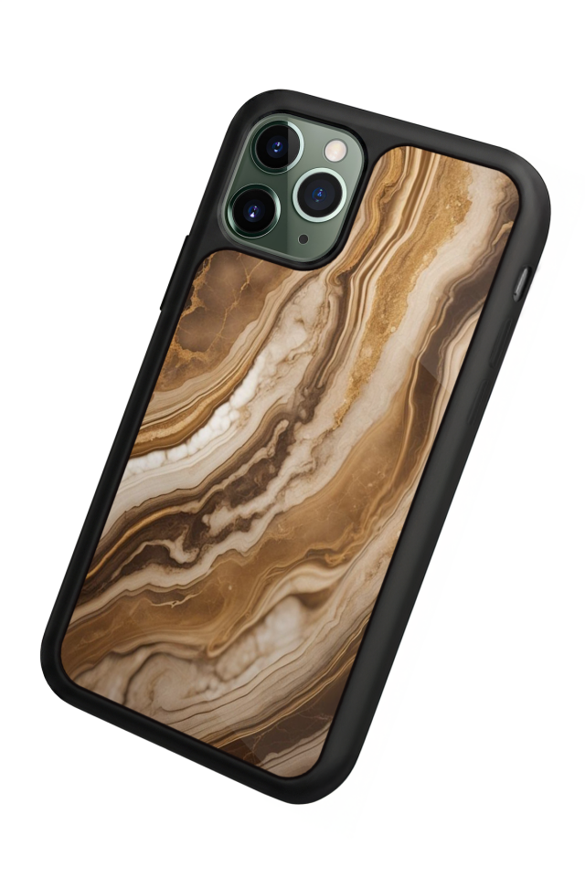 iPhone 11 Pro Max Uyumlu Mermer Marble Tasarımlı Glossy Premium Kılıf