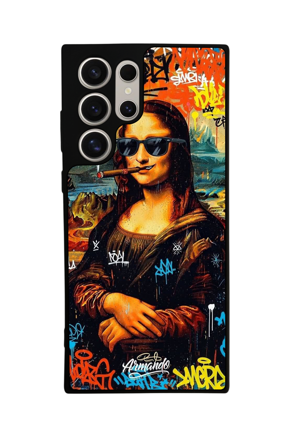 Samsung Galaxy S22 Ultra Uyumlu Monalisa Tasarımlı Glossy Premium Kılıf