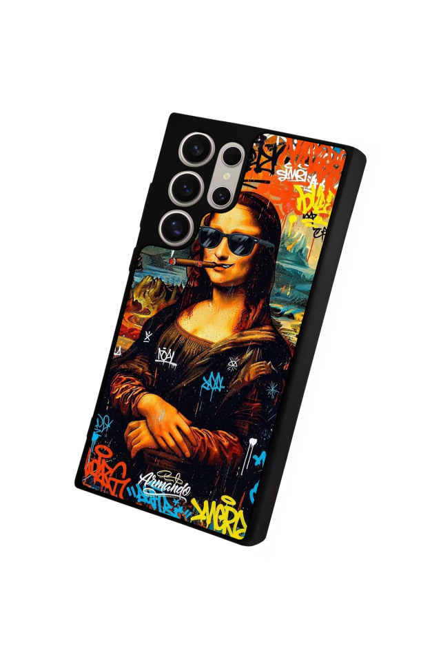 Samsung Galaxy S22 Ultra Uyumlu Monalisa Tasarımlı Glossy Premium Kılıf