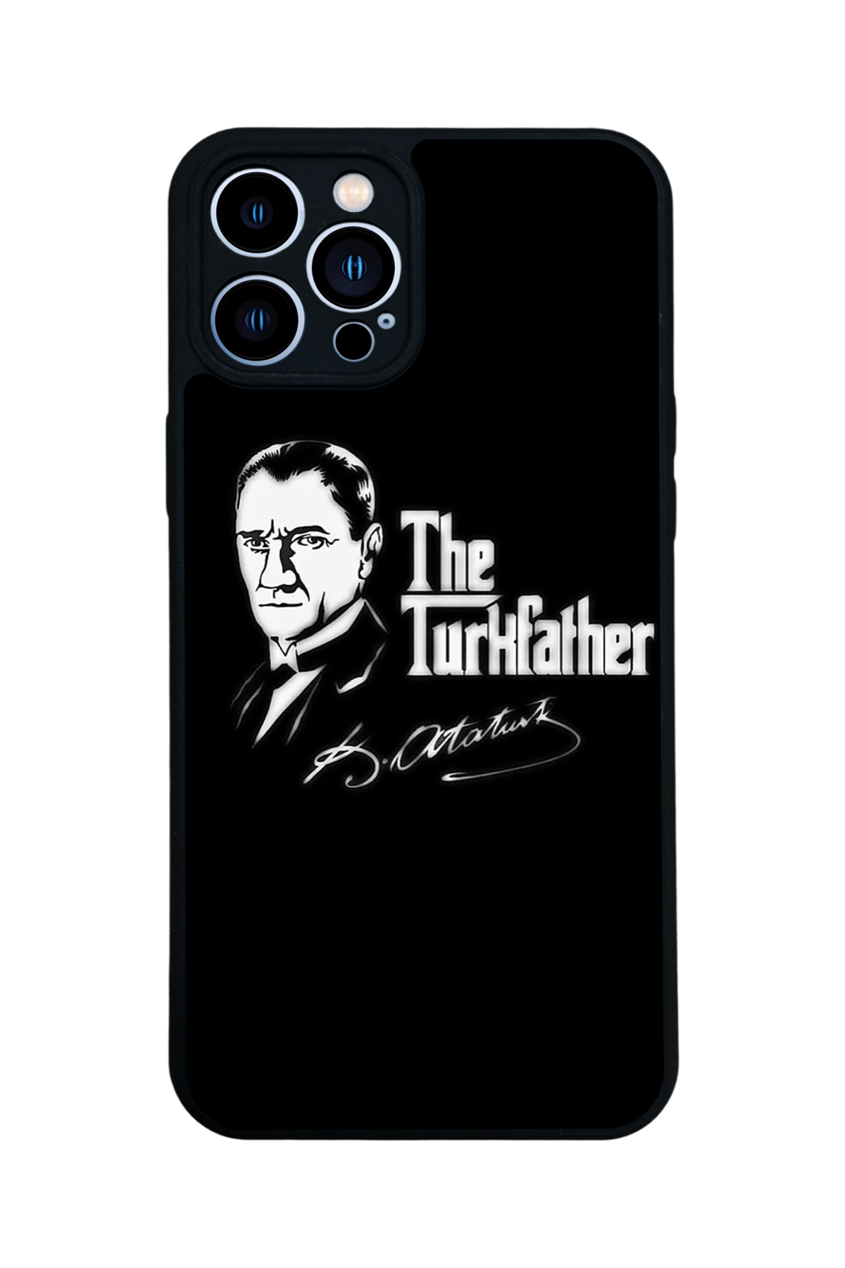 iPhone 13 Pro Max Uyumlu Mustafa Kemal Ataturk Tasarımlı Glossy Premium Kılıf