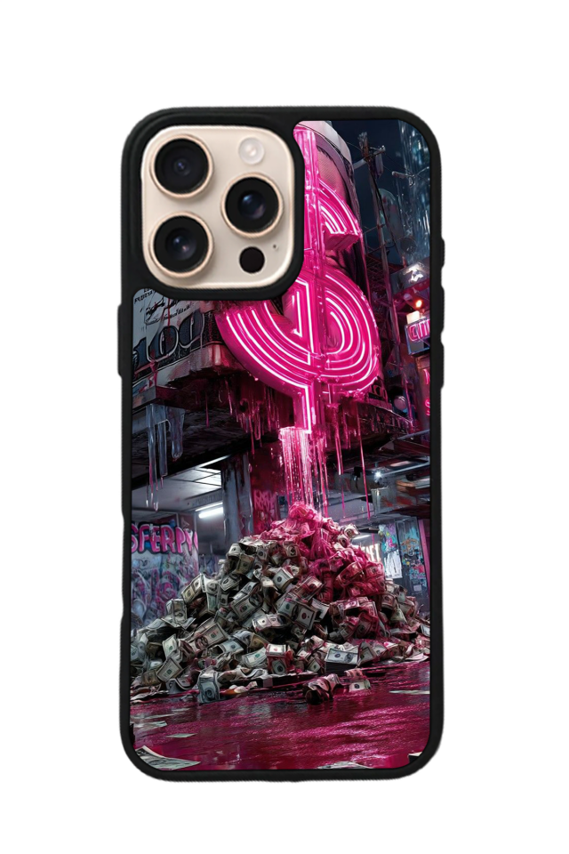 iPhone 15 Pro Uyumlu Para Tasarımlı Glossy Premium Kılıf