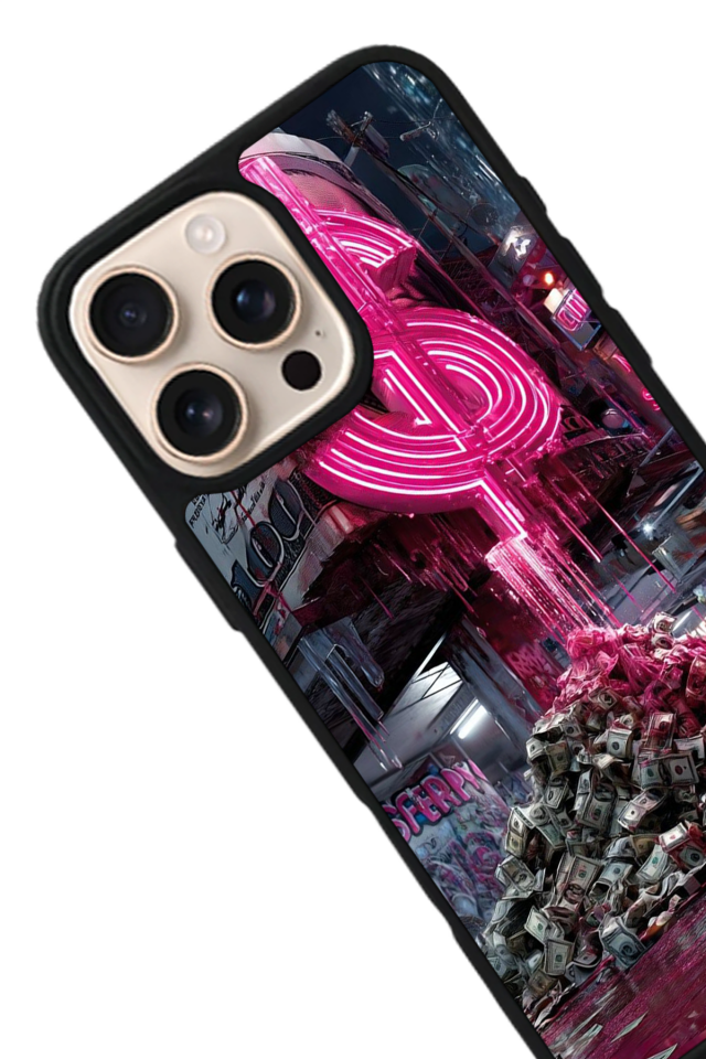 iPhone 15 Pro Uyumlu Para Tasarımlı Glossy Premium Kılıf