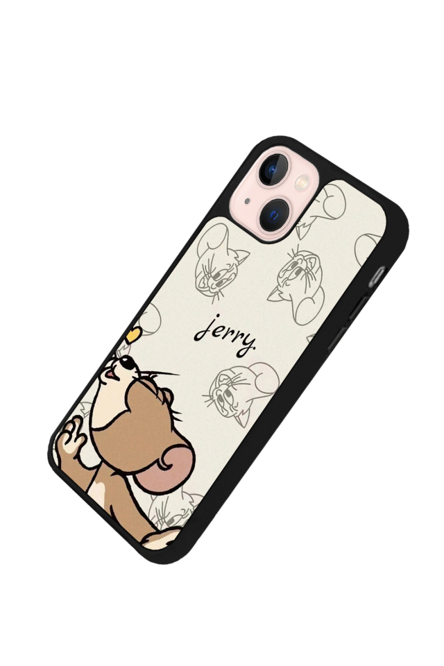 iPhone 13/14 Uyumlu Tom And Jerry Tasarımlı Glossy Premium Kılıf
