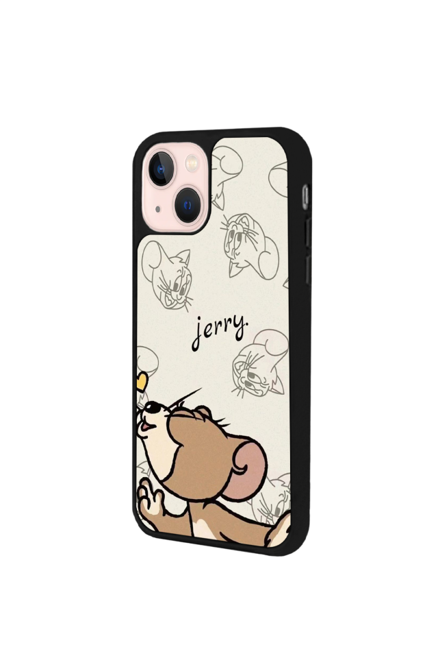iPhone 13/14 Uyumlu Tom And Jerry Tasarımlı Glossy Premium Kılıf