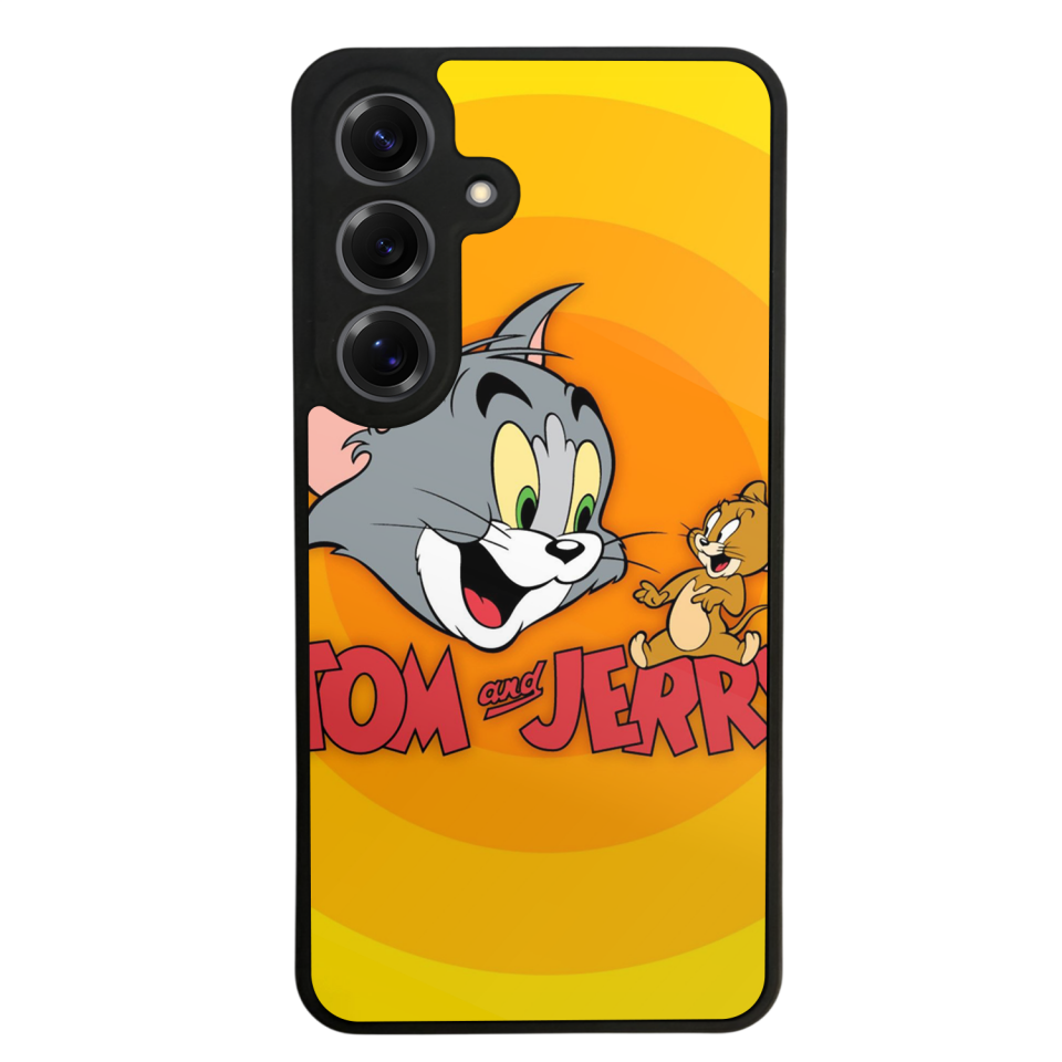 Samsung Galaxy S25 Uyumlu Tom And Jerry Tasarımlı Glossy Premium Kılıf