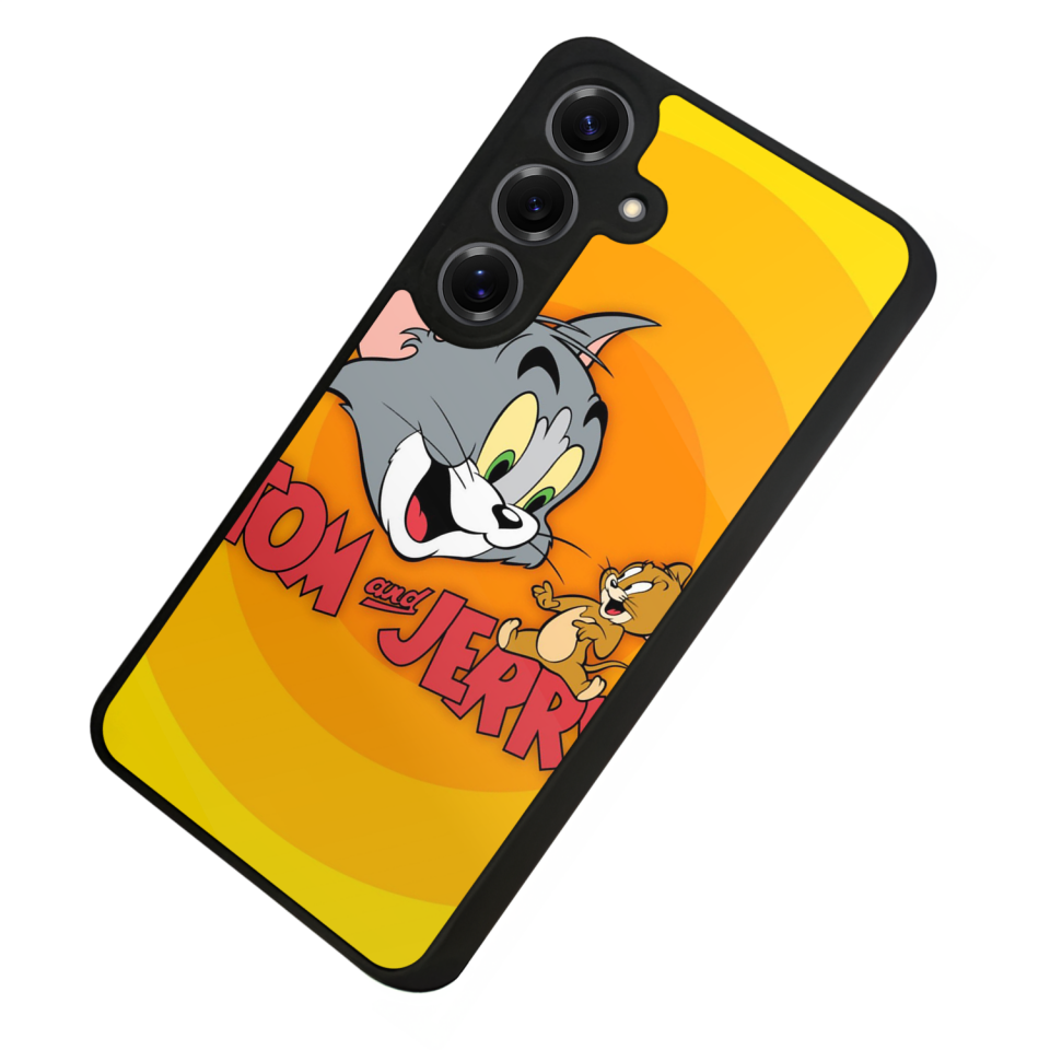 Samsung Galaxy S25 Uyumlu Tom And Jerry Tasarımlı Glossy Premium Kılıf