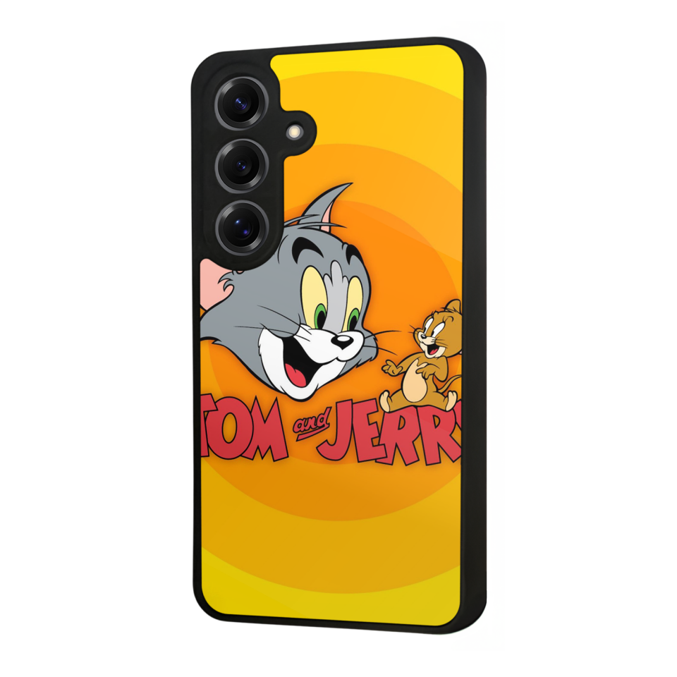 Samsung Galaxy S25 Uyumlu Tom And Jerry Tasarımlı Glossy Premium Kılıf
