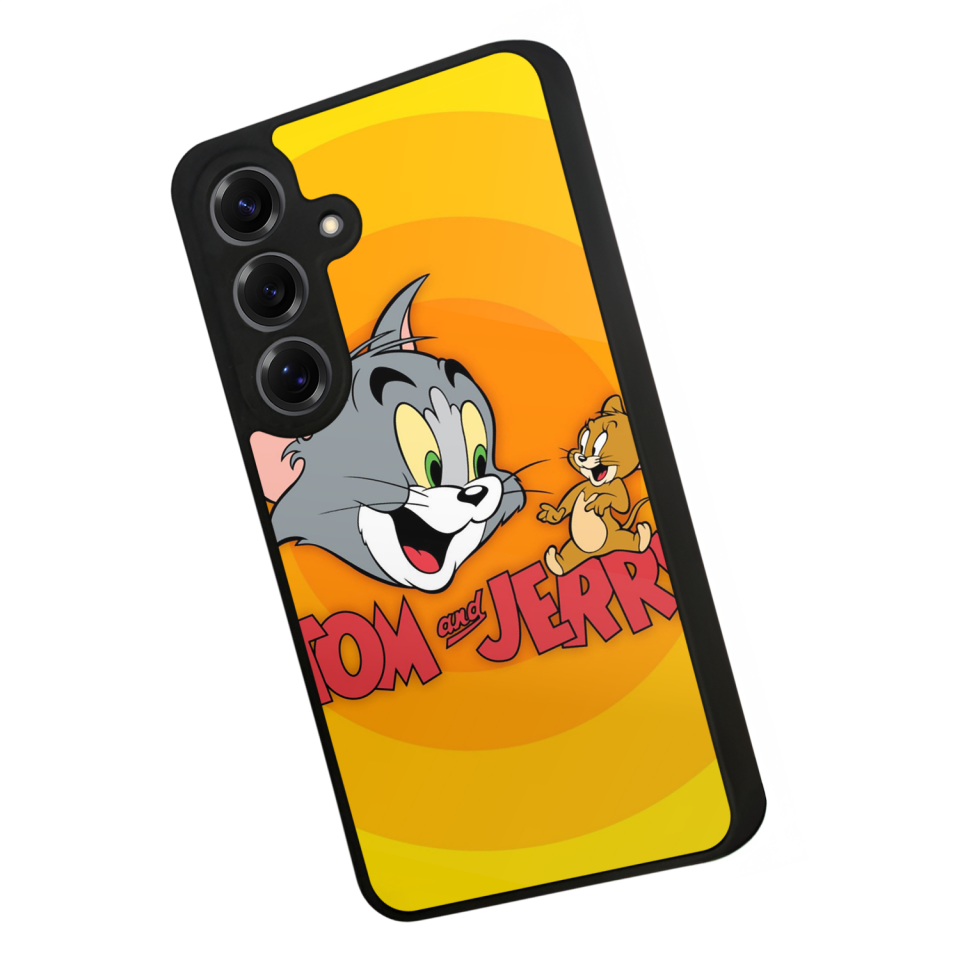 Samsung Galaxy S25 Uyumlu Tom And Jerry Tasarımlı Glossy Premium Kılıf