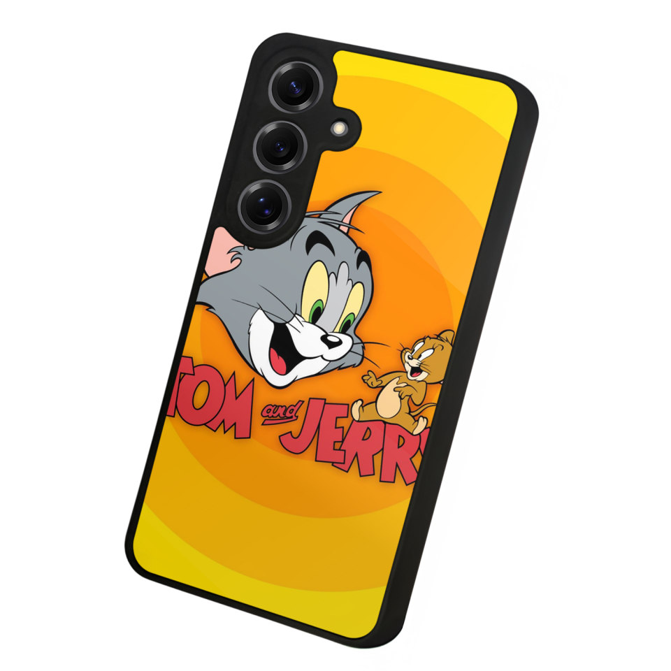 Samsung Galaxy S25 Uyumlu Tom And Jerry Tasarımlı Glossy Premium Kılıf