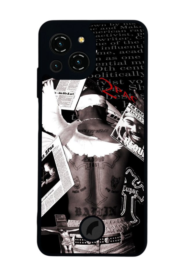 Reeder S23 Pro Max Uyumlu Tupac Tasarımlı Glossy Premium Kılıf