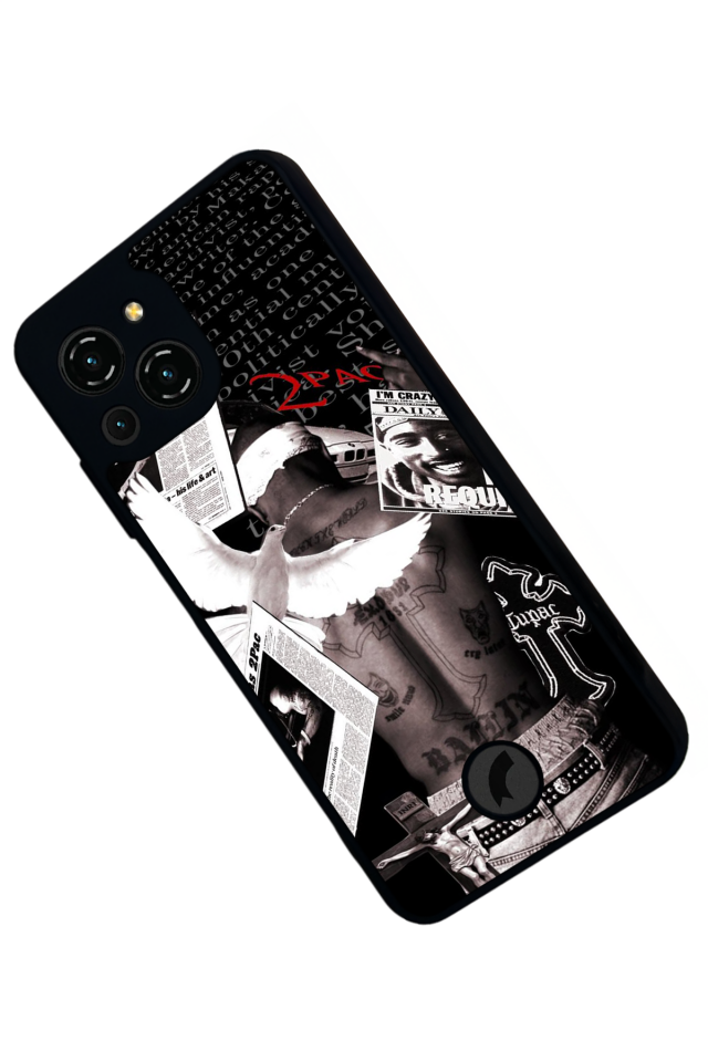 Reeder S23 Pro Max Uyumlu Tupac Tasarımlı Glossy Premium Kılıf