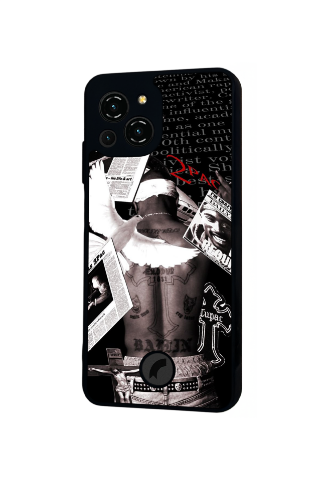 Reeder S23 Pro Max Uyumlu Tupac Tasarımlı Glossy Premium Kılıf