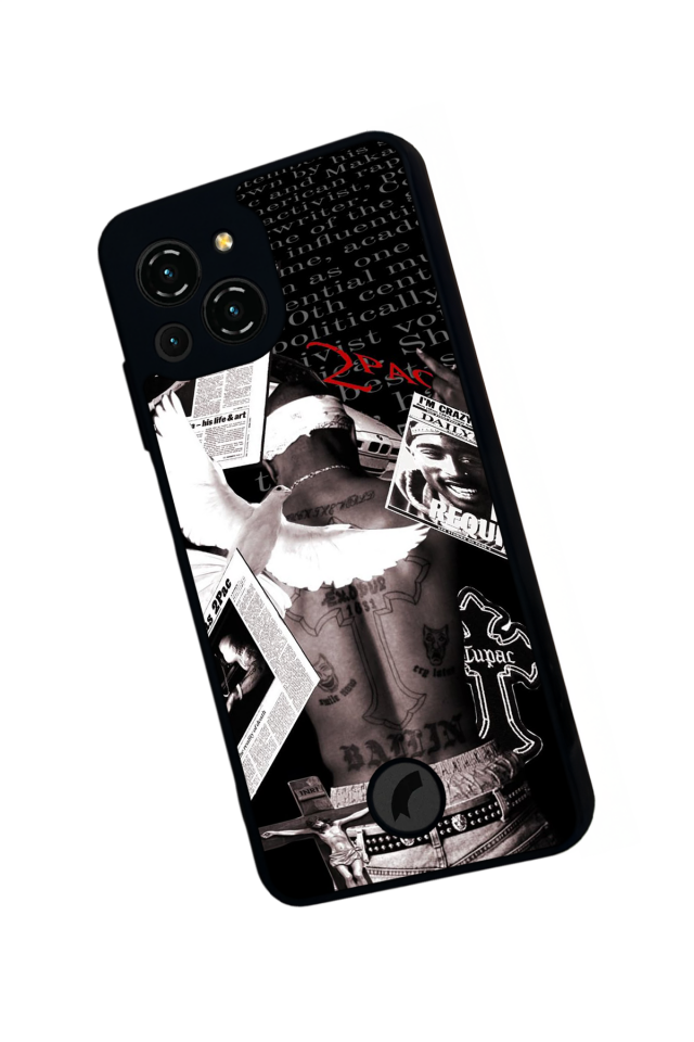 Reeder S23 Pro Max Uyumlu Tupac Tasarımlı Glossy Premium Kılıf