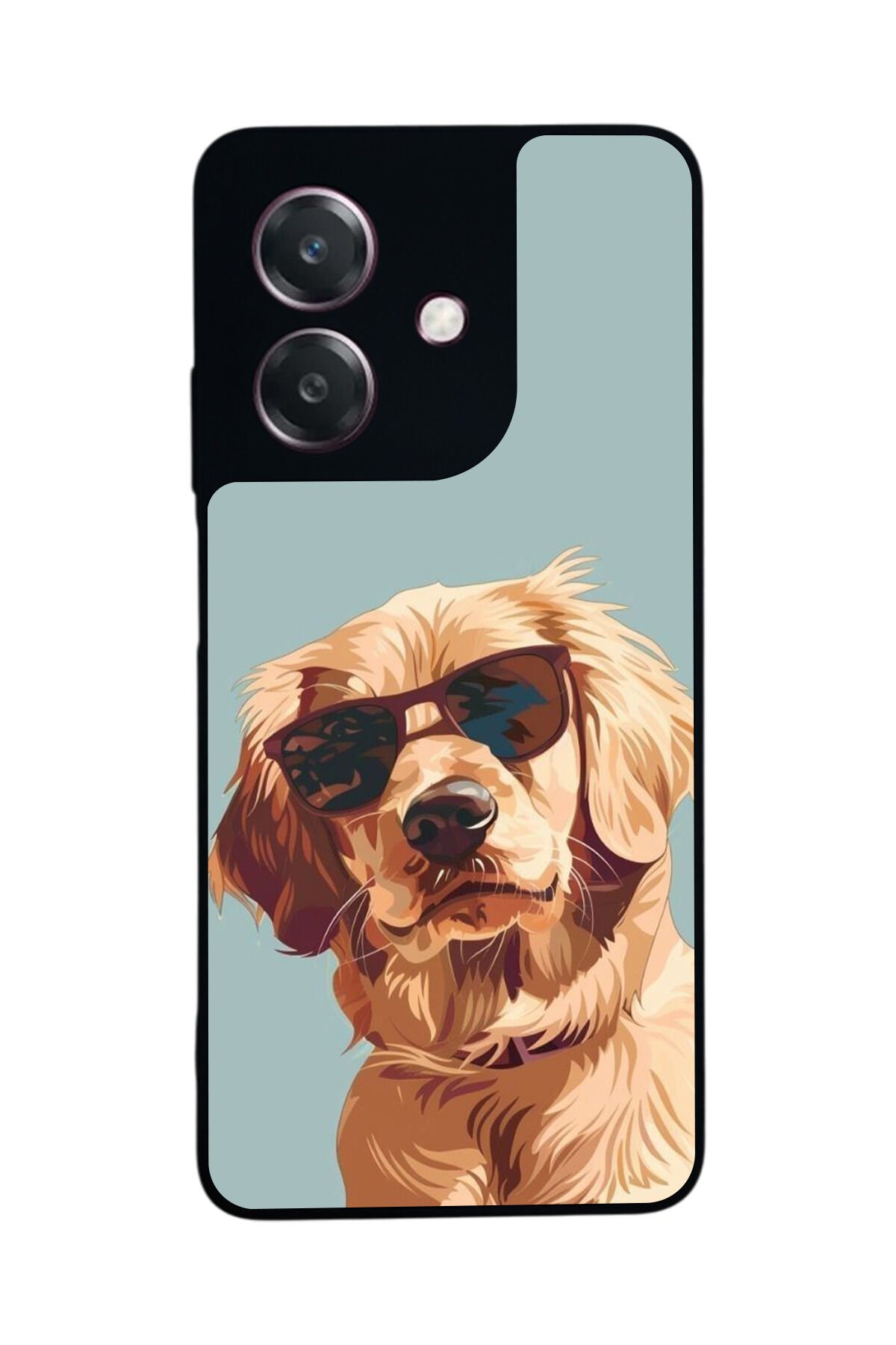 Oppo A3 5G Uyumlu Golden Kopek Tasarımlı Glossy Premium Kılıf