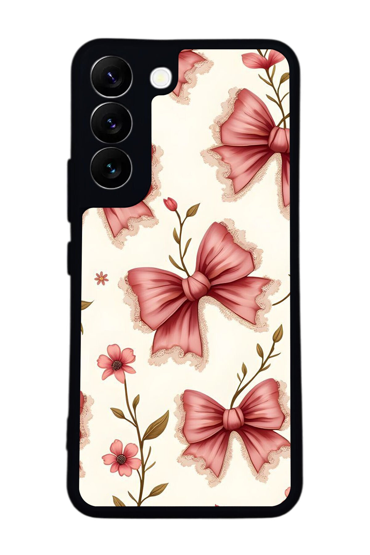 Samsung Galaxy S22 Uyumlu Kurdele Tasarımlı Glossy Premium Kılıf