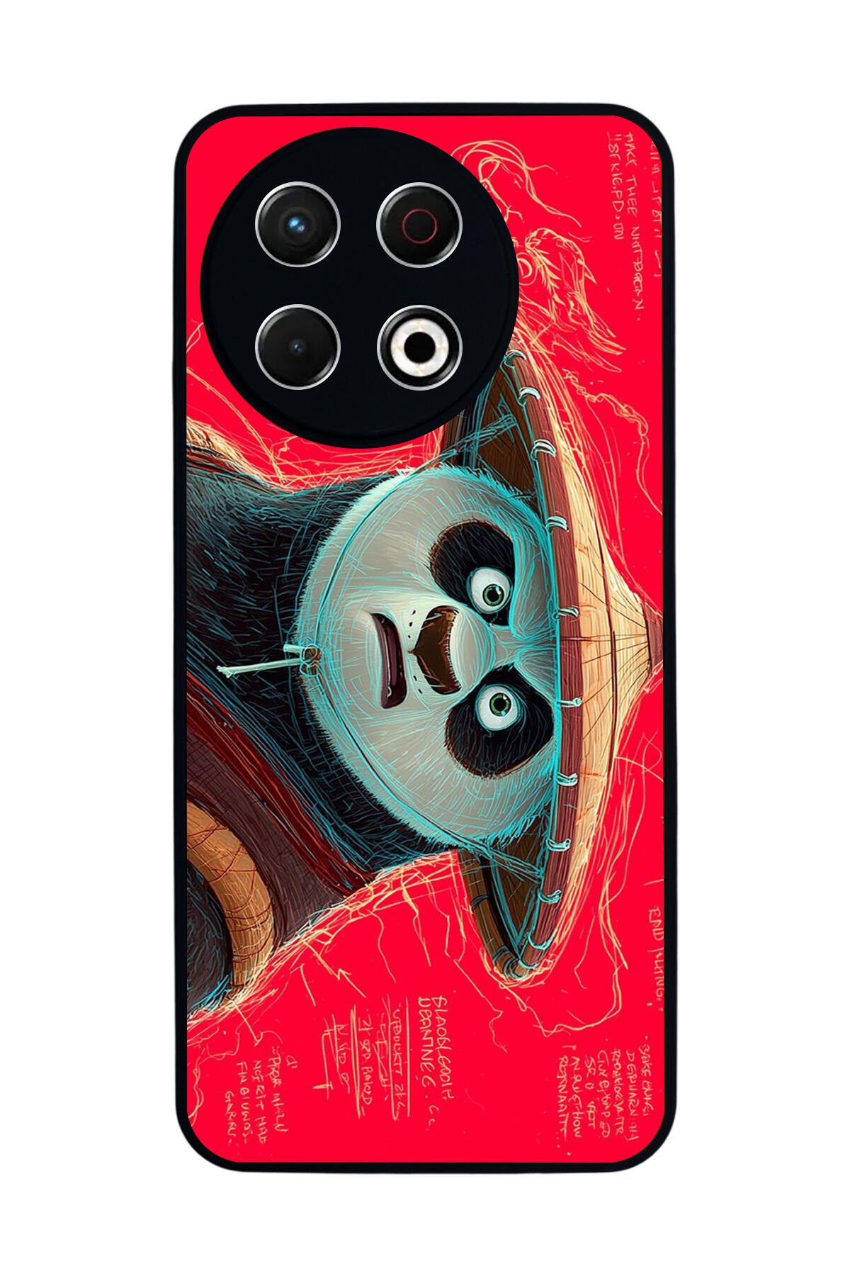 Tecno Spark 30 Pro Uyumlu Kung Fu Panda Tasarımlı Glossy Premium Kılıf