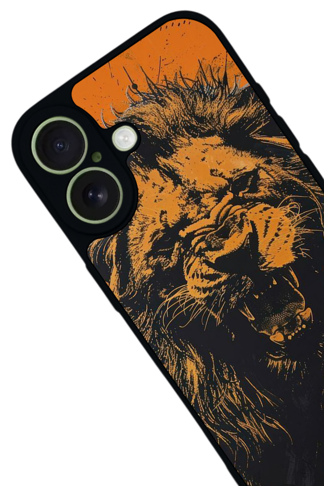 iPhone 17 Uyumlu Aslan Tasarımlı Glossy Premium Kılıf