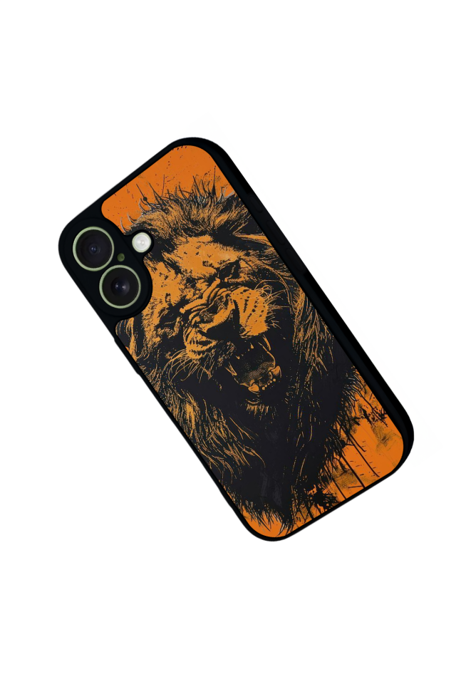 iPhone 17 Uyumlu Aslan Tasarımlı Glossy Premium Kılıf