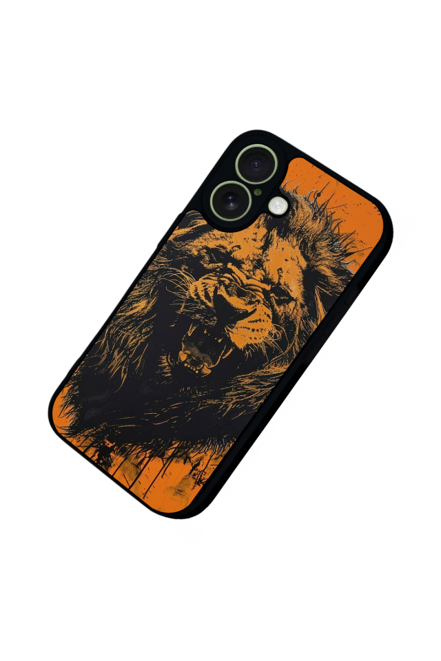 iPhone 17 Uyumlu Aslan Tasarımlı Glossy Premium Kılıf