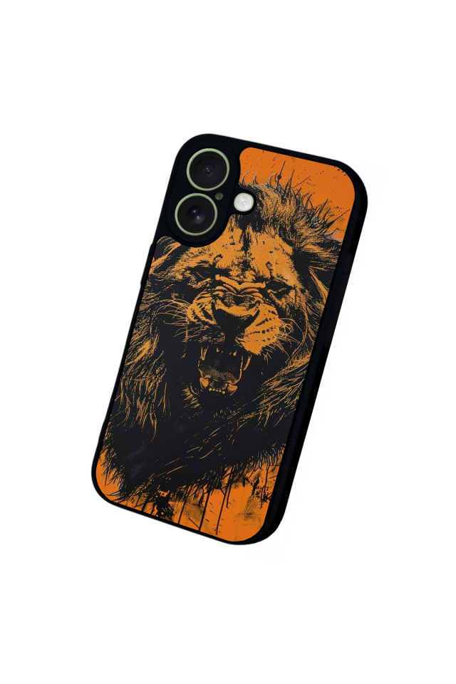 iPhone 17 Uyumlu Aslan Tasarımlı Glossy Premium Kılıf