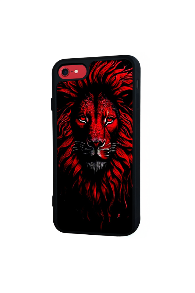 iPhone 7 Uyumlu Aslan Tasarımlı Glossy Premium Kılıf