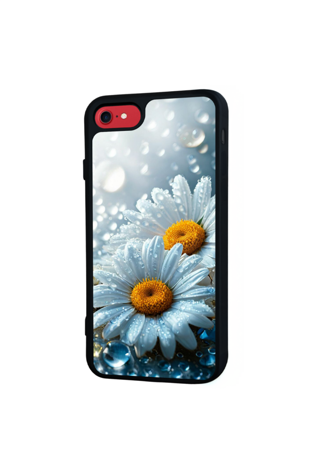 iPhone 8 Uyumlu Cicek Tasarımlı Glossy Premium Kılıf