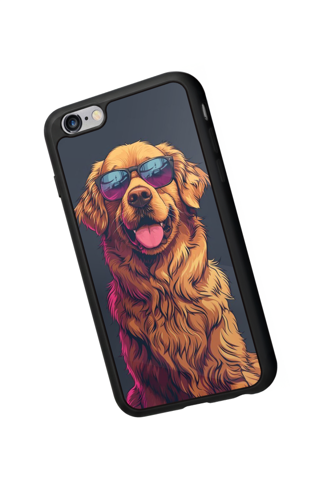 iPhone 6 Plus Uyumlu Golden Kopek Tasarımlı Glossy Premium Kılıf