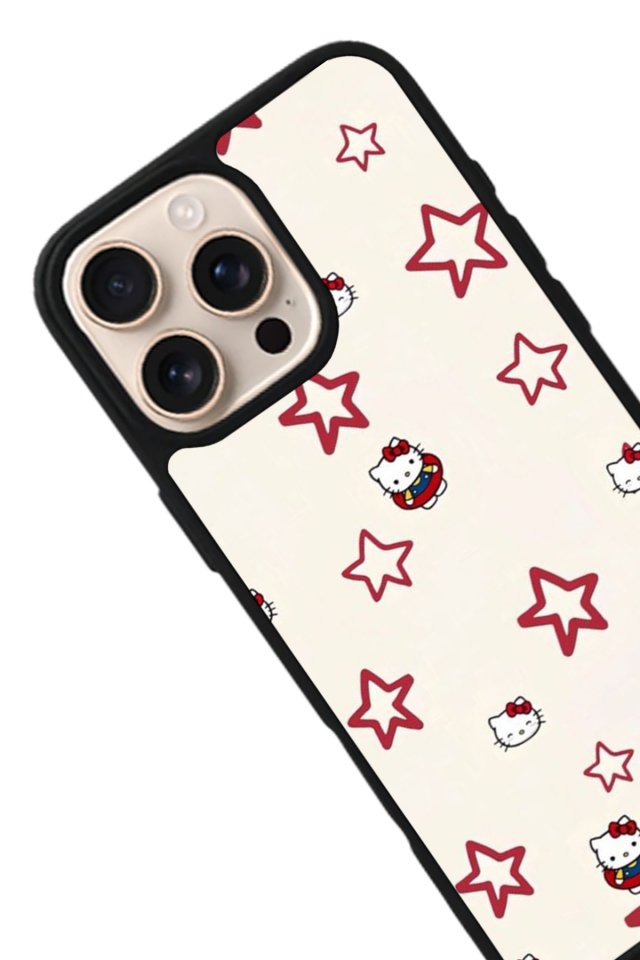 iPhone 15 Pro Max Uyumlu HelloKitty Tasarımlı Glossy Premium Kılıf