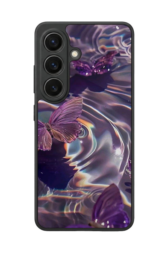 Samsung Galaxy S26 Uyumlu Kelebek Tasarımlı Glossy Premium Kılıf