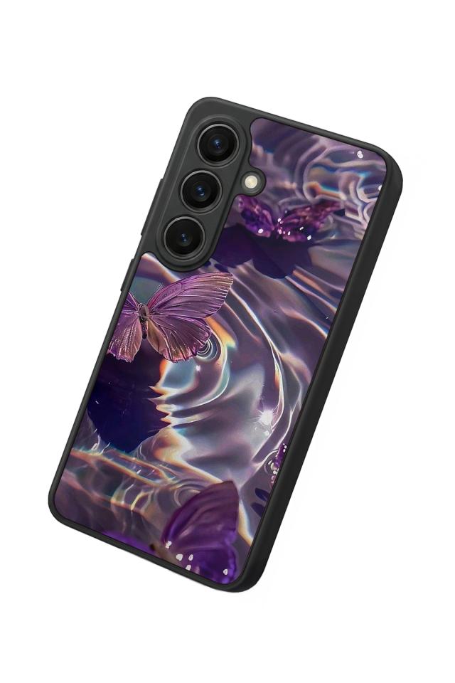 Samsung Galaxy S26 Uyumlu Kelebek Tasarımlı Glossy Premium Kılıf